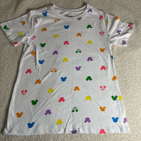 Disney Multicolored Mickey‎ Head T-shirt Women’s Size Small - Picture 1 of 6